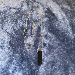 Alex and Ani Onyx Crystal Pull Chain Necklace